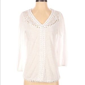 Lucky Brand small oversized basic white blouse